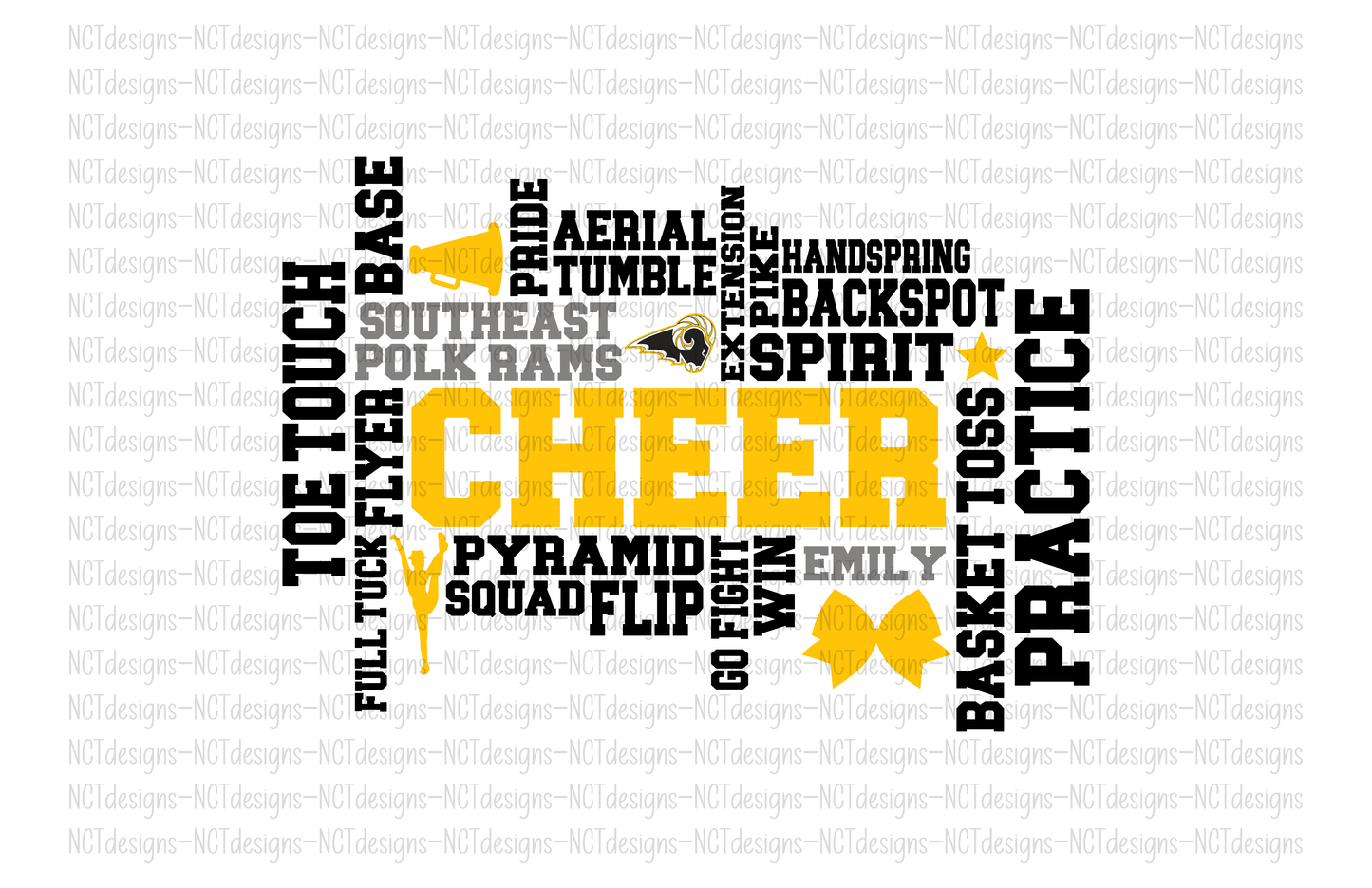 Cheer SEP Rams Collage Sweatshirt