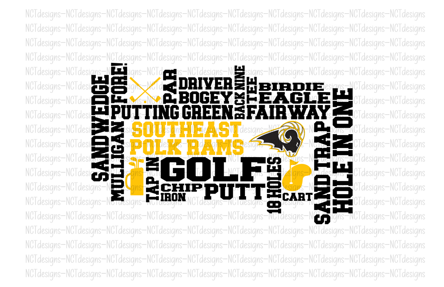 Golf SEP Rams Collage T-shirt
