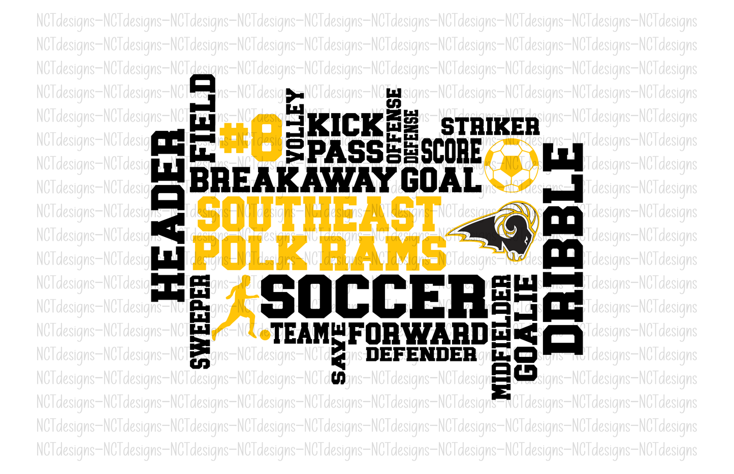 Soccer SEP Rams Collage T-shirt
