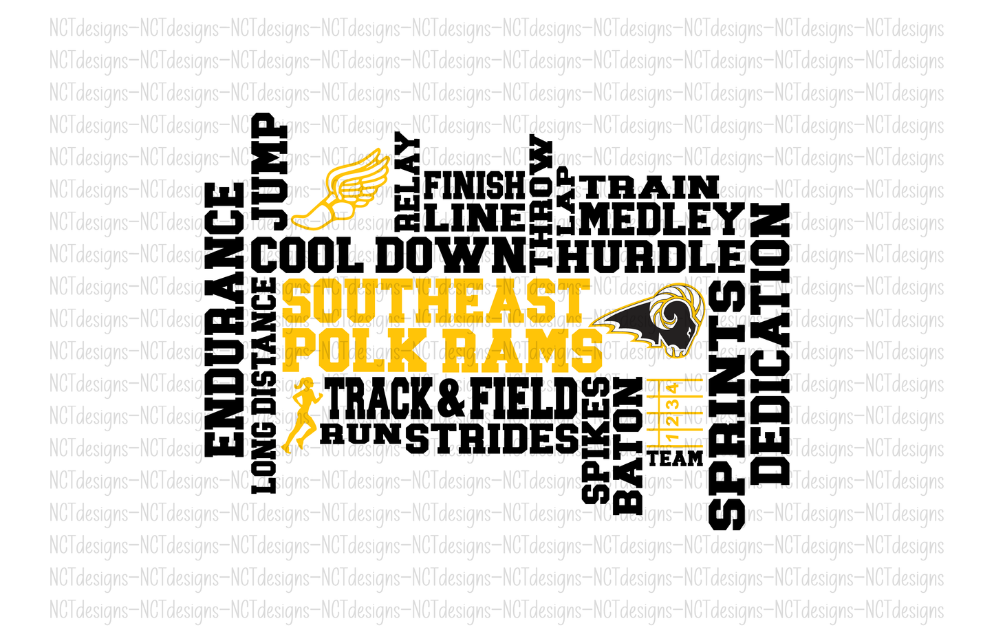 Track & Field- Boys- SEP Rams Collage Sweatshirt