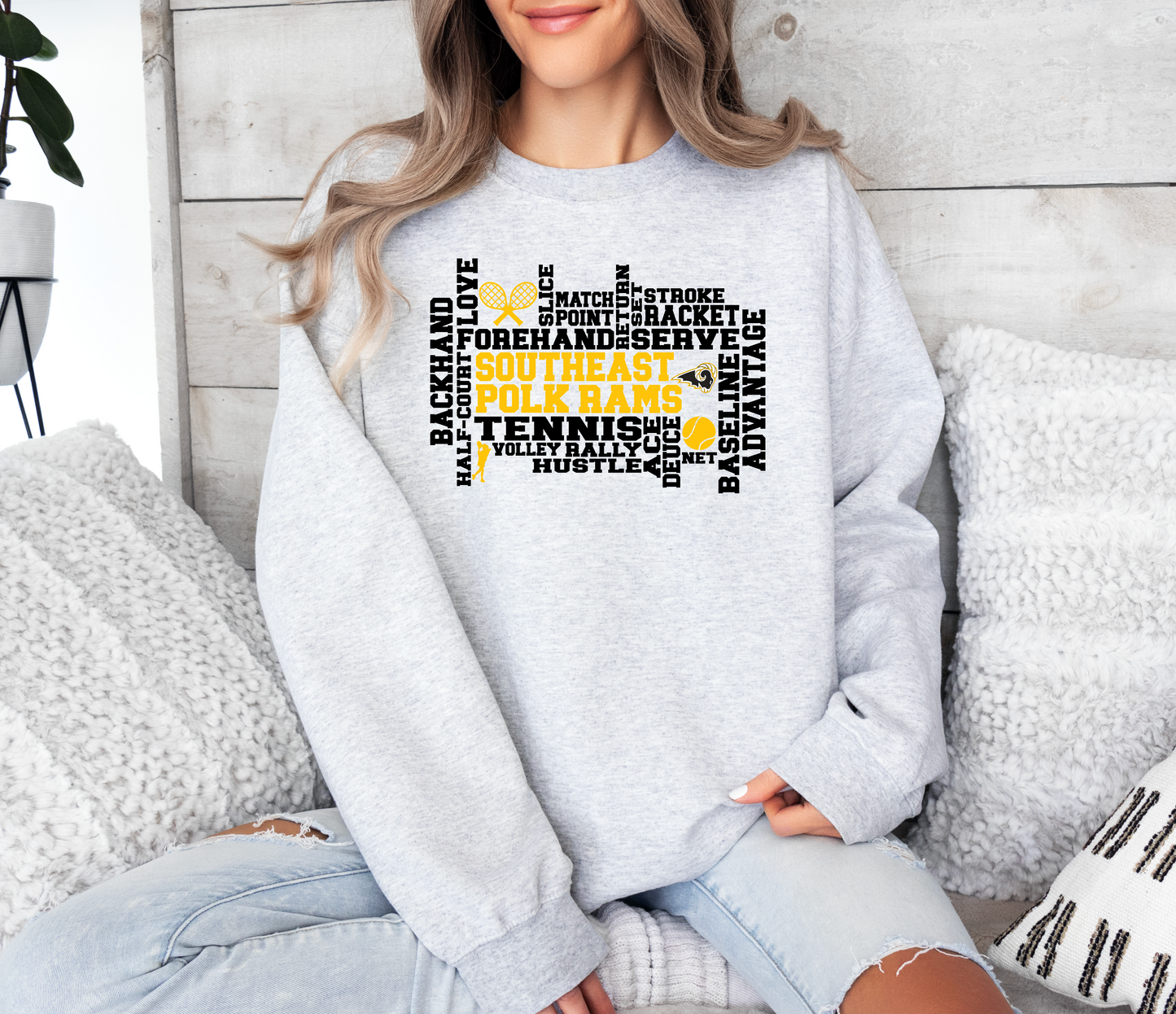 Tennis- Girls- SEP Rams Collage Sweatshirt