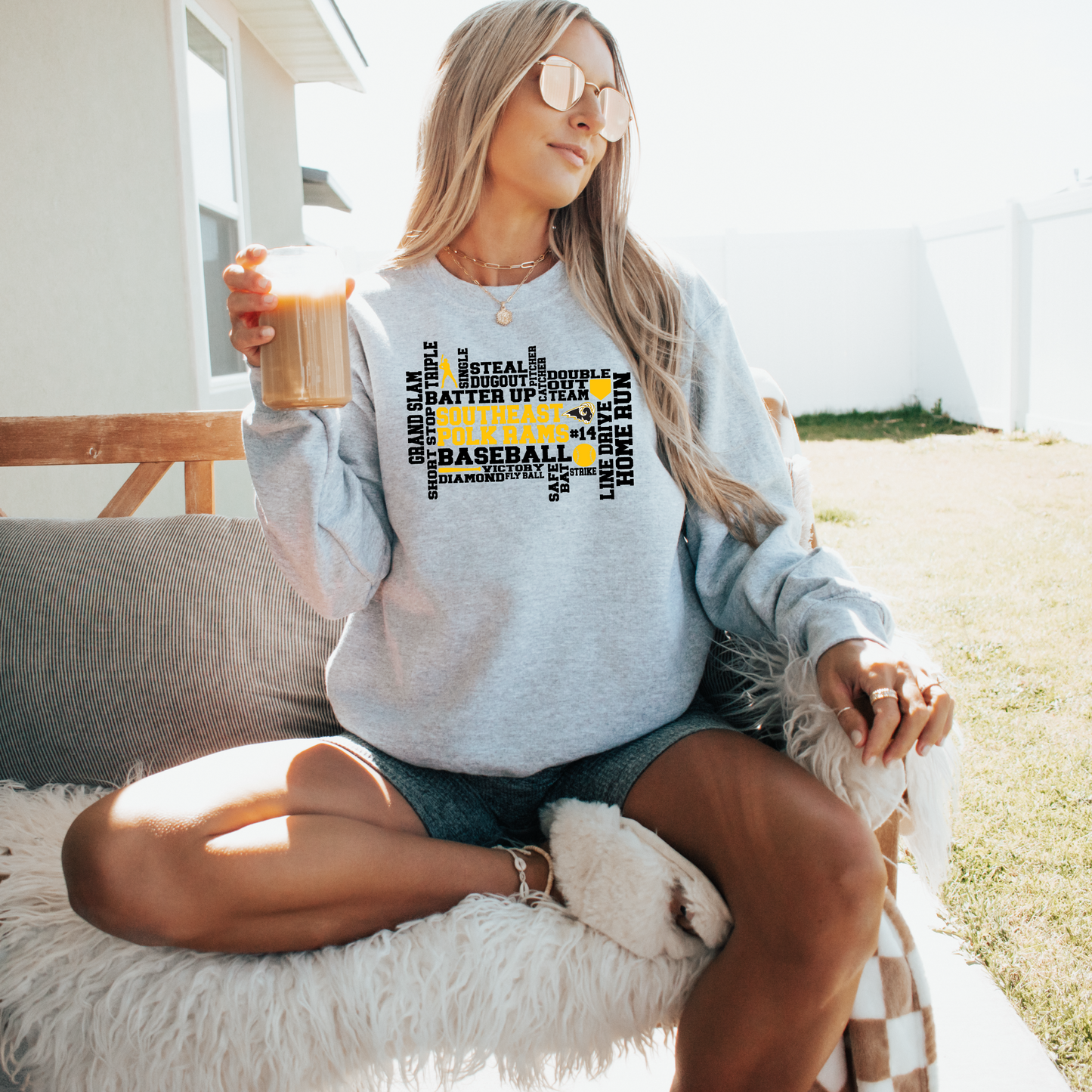 Baseball SEP Rams Collage Sweatshirt