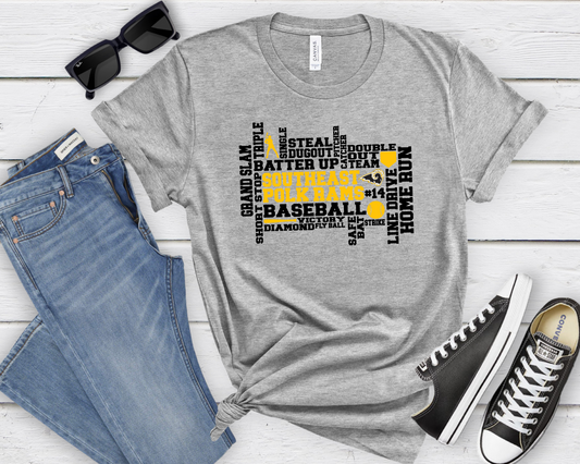 Baseball SEP Rams Collage T-shirt