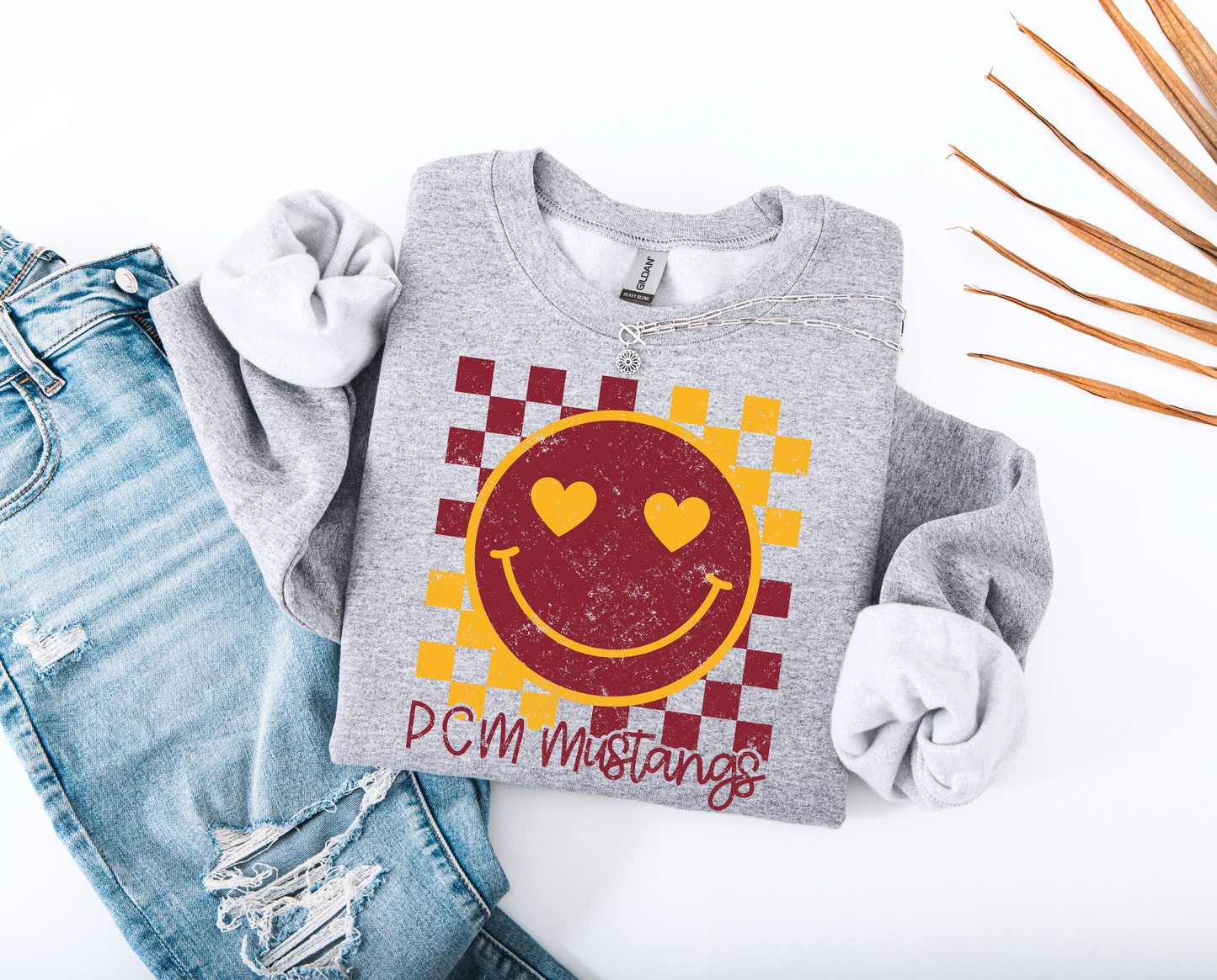 PCM Mustangs Smiley Sweatshirt