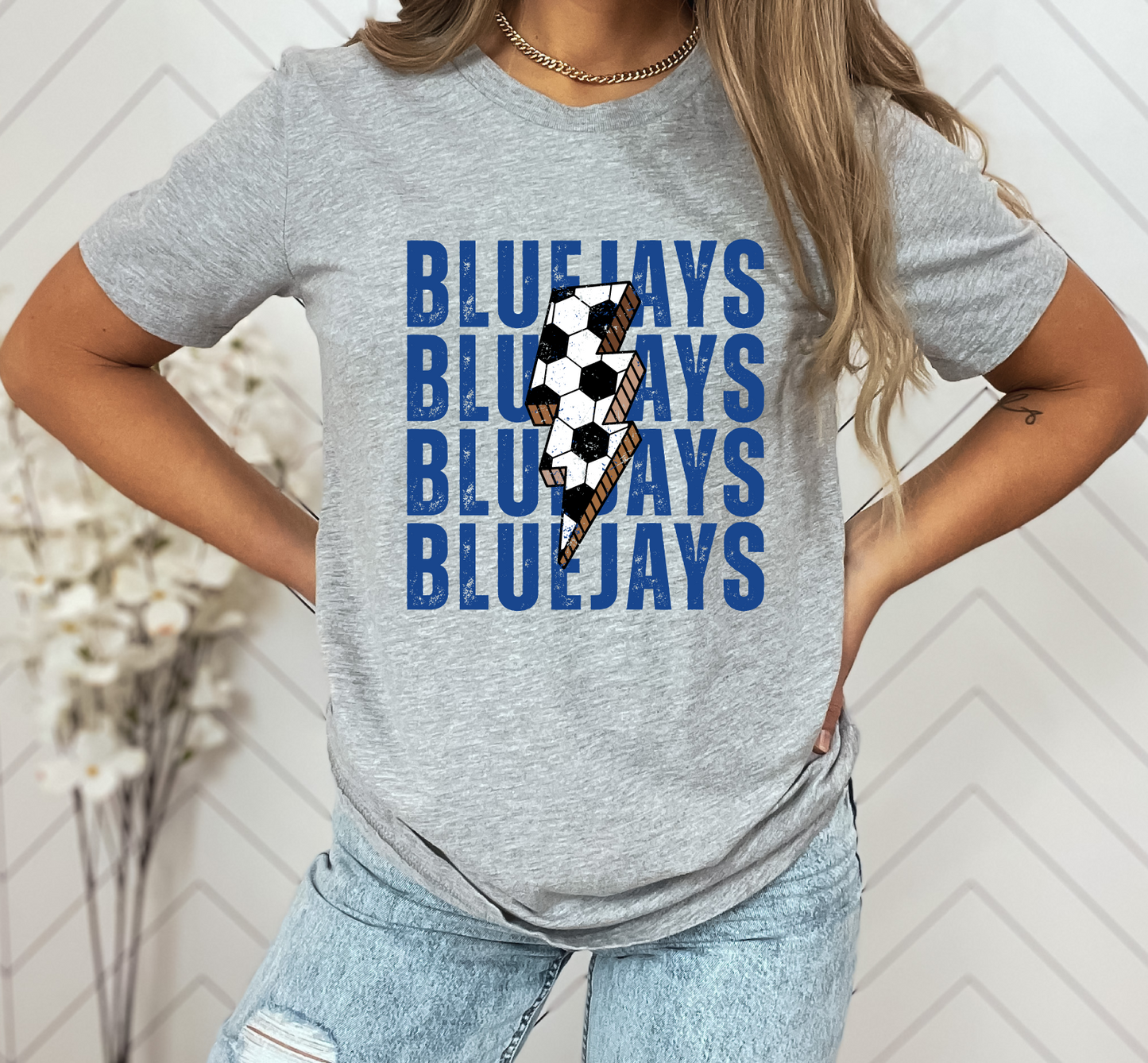 Soccer Bolt Bluejays T-shirt