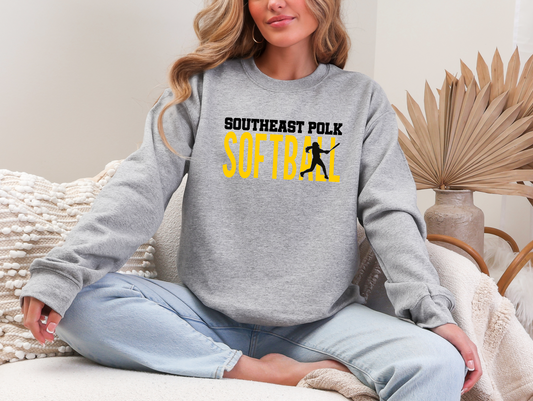 Softball Silhouette Rams Sweatshirt