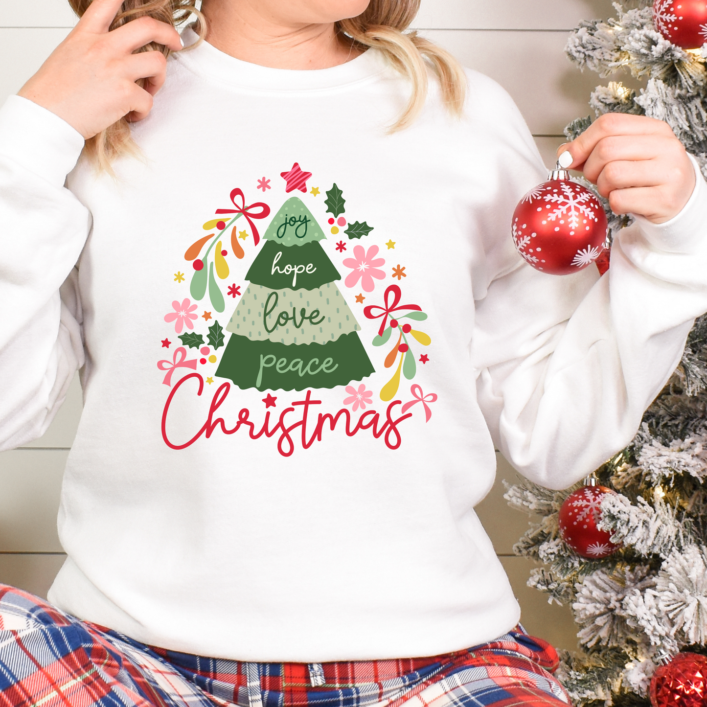 Joy, Hope, Love, Peace Christmas Sweatshirt