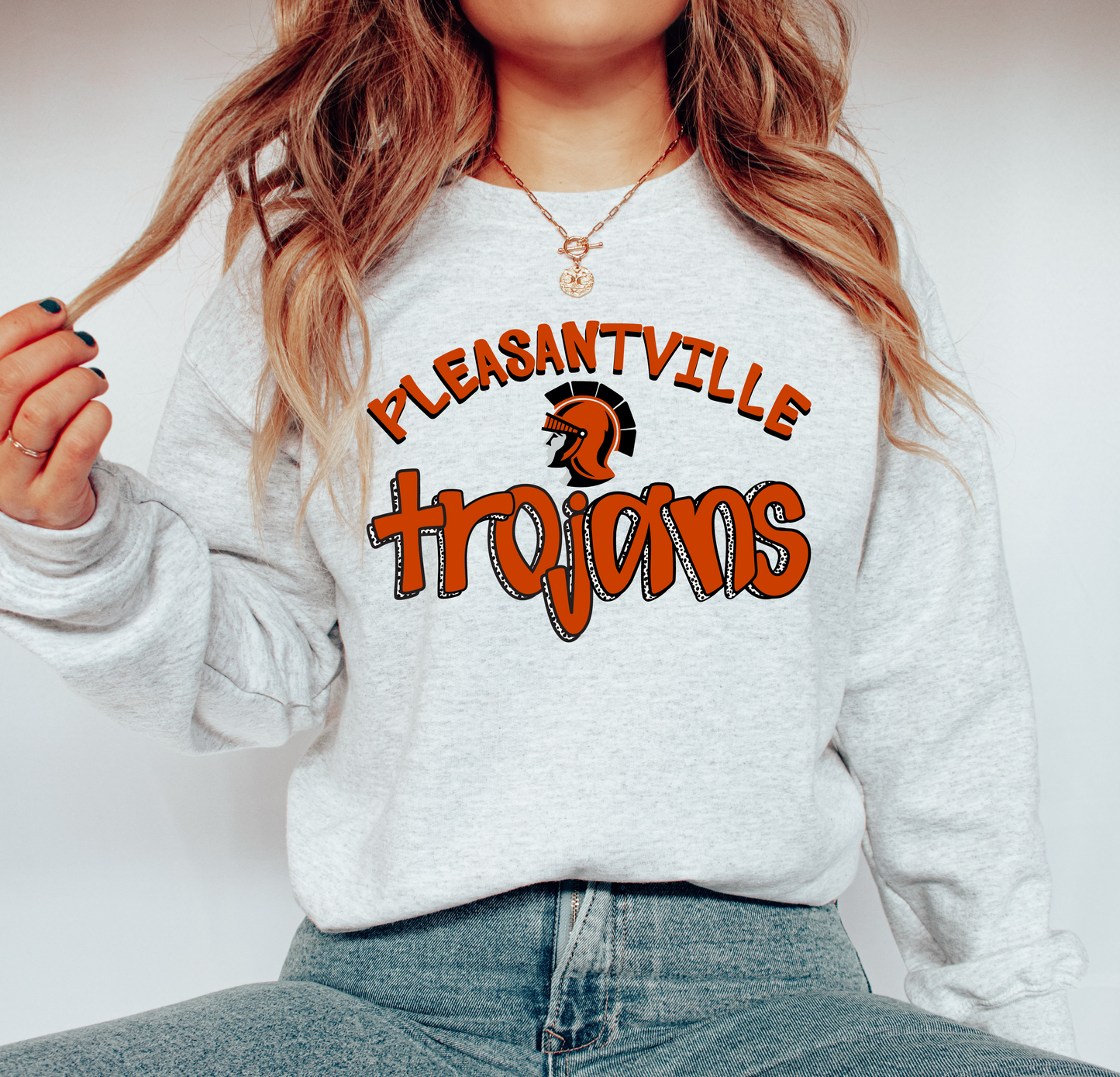 Pleasantville Trojans Dalmatian Sweatshirt