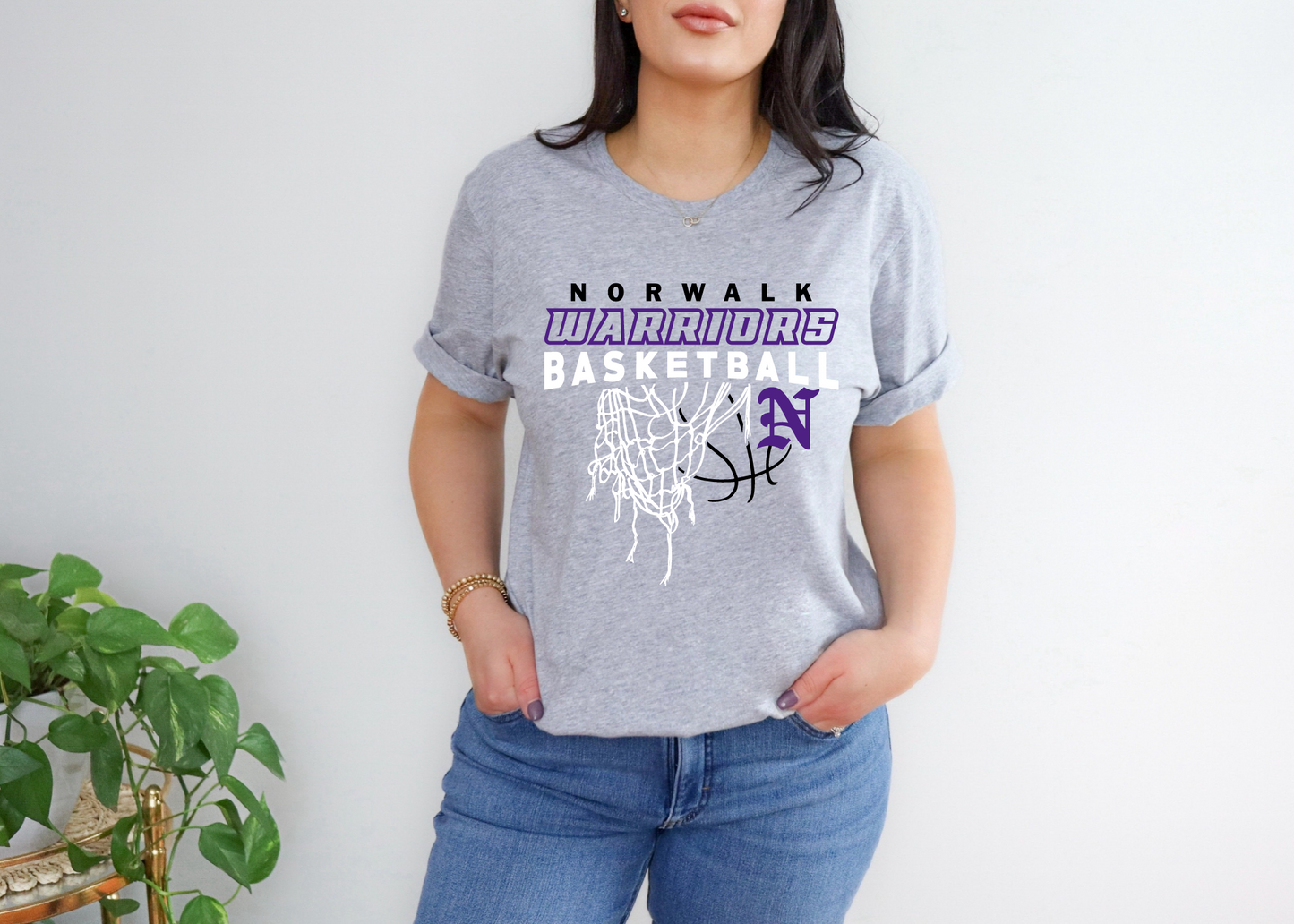 Norwalk Warriors Basketball Net T-Shirt