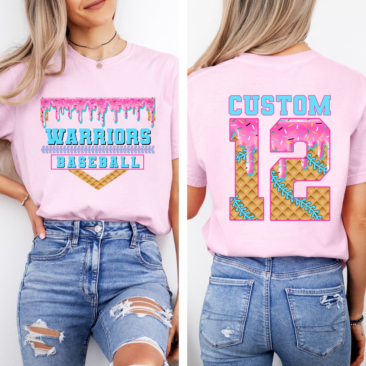 Baseball Drip Warriors T-shirt