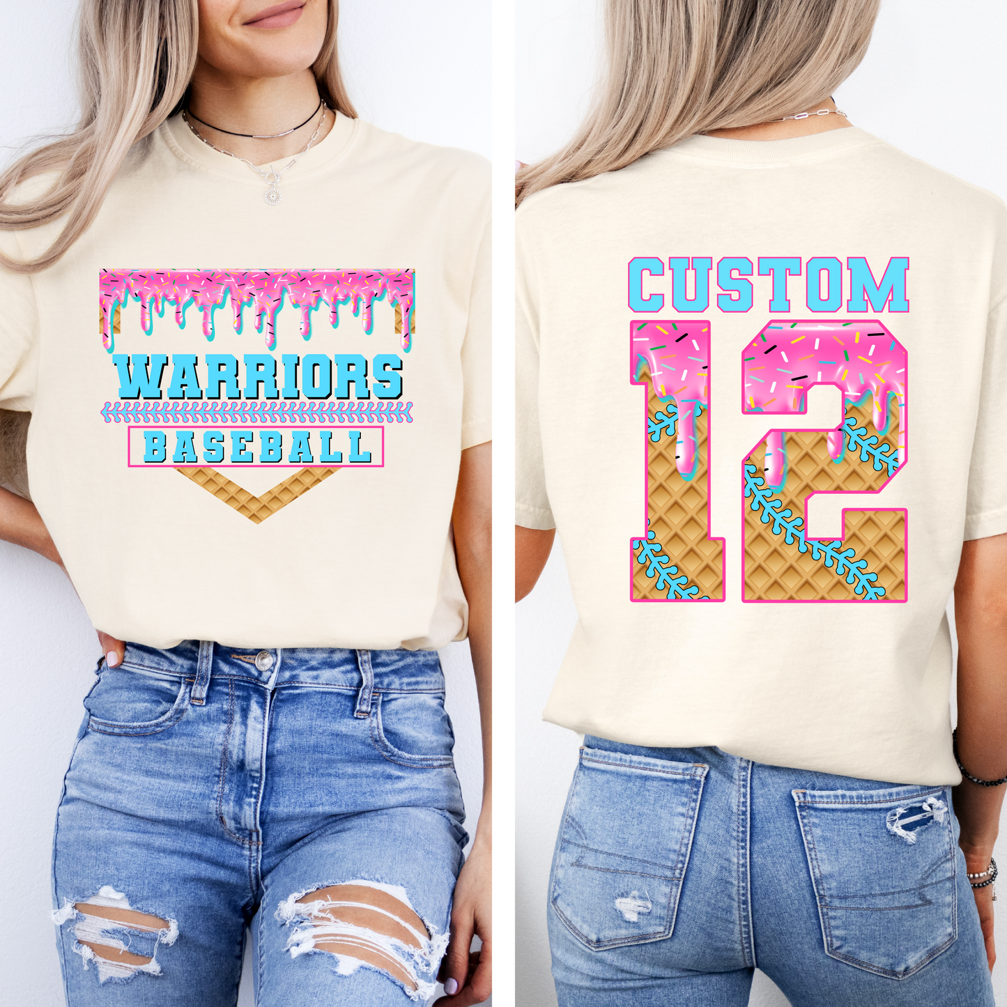 Baseball Drip Warriors T-shirt