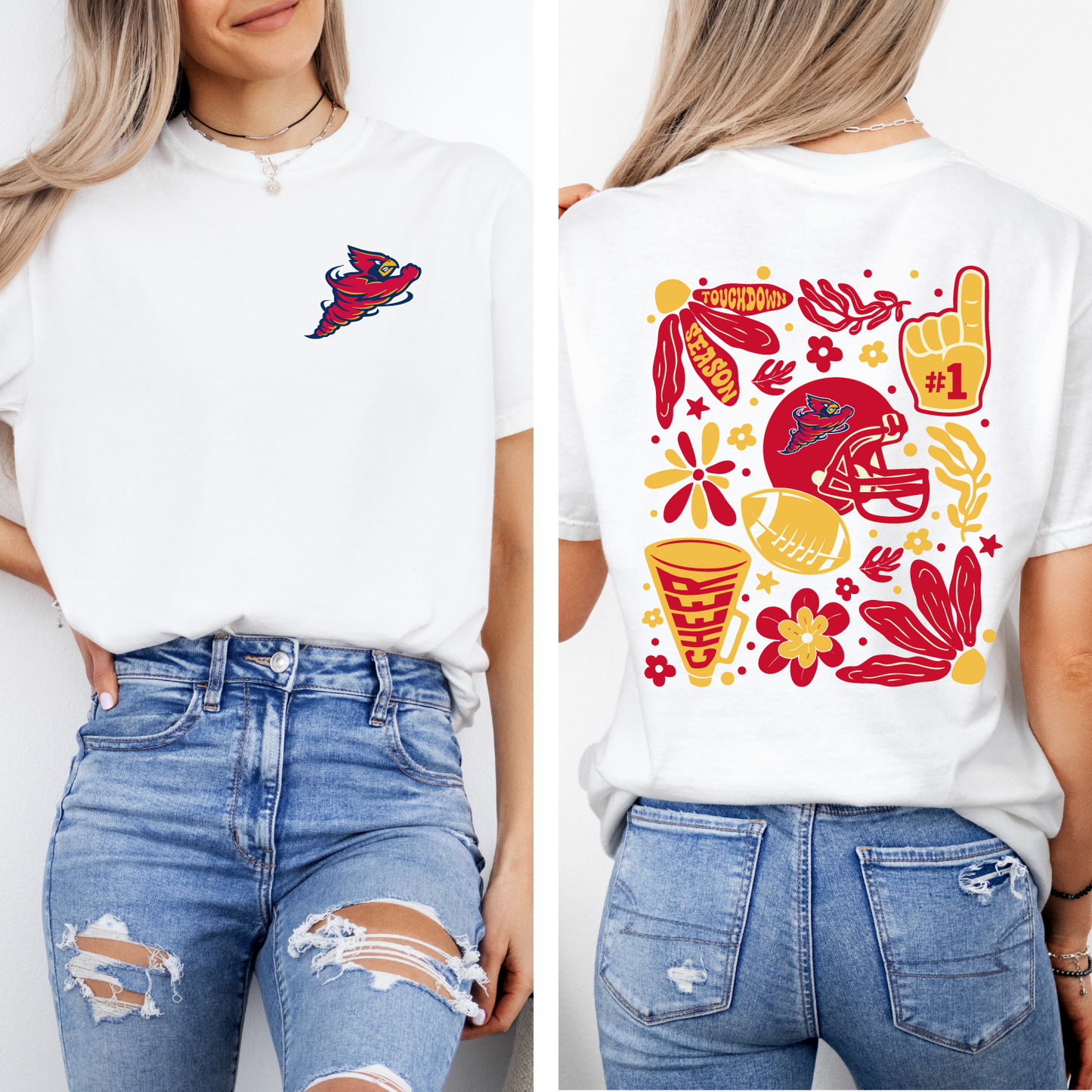 Iowa State Boho Football T-shirt