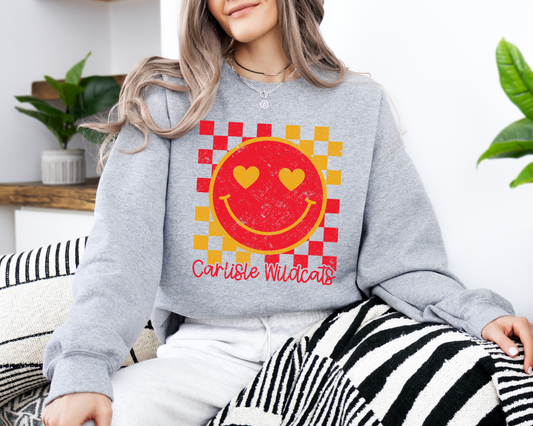 Carlisle Wildcats Smiley Sweatshirt