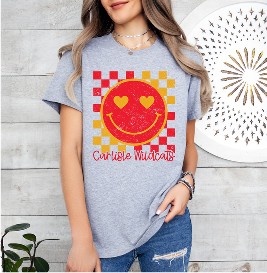 Carlisle Wildcats Smiley T-Shirt