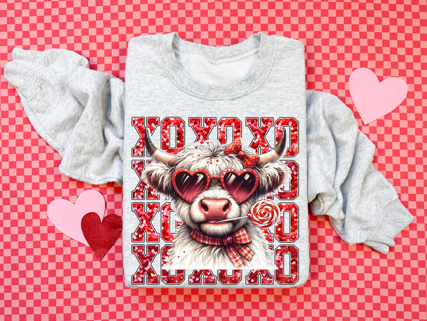 XOXO Highland Cow Sweatshirt