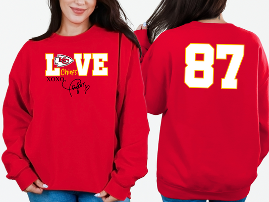 XOXO Taylor Chiefs Sweatshirt