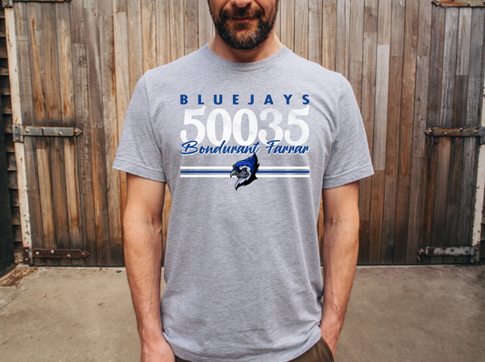 BF Bluejays Zip Code T-Shirt