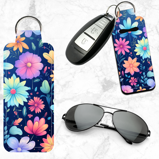 Whimsy Floral Lip Balm Keychain