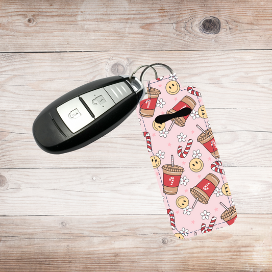 Peppermint Mocha Lip Balm Keychain