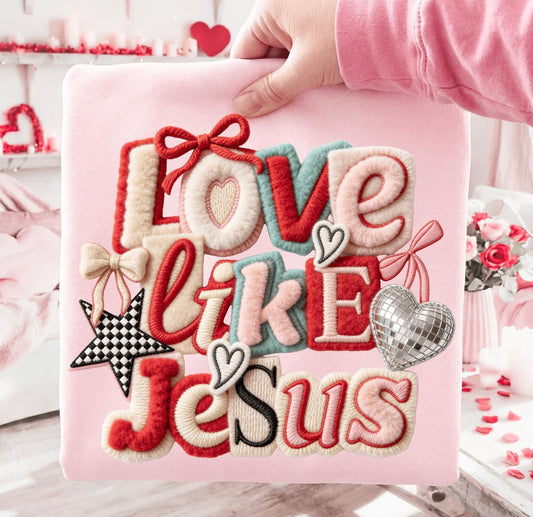 Love Like Jesus Faux Patch T-Shirt