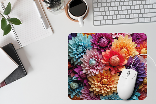 3D Bright Floral Mousepad