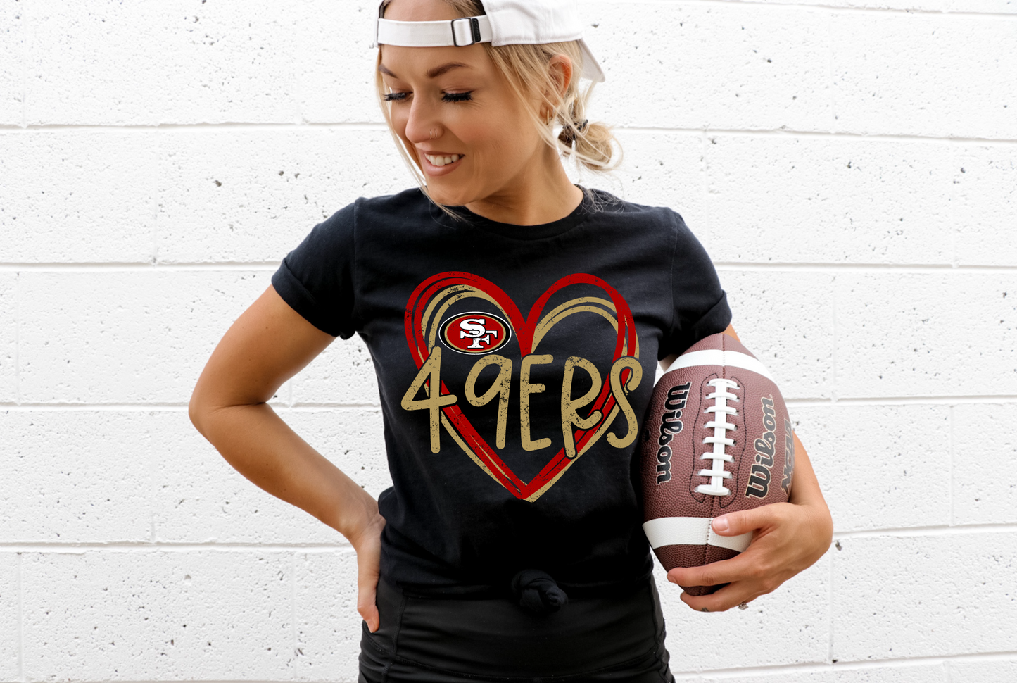 Double Heart 49ers T-shirt