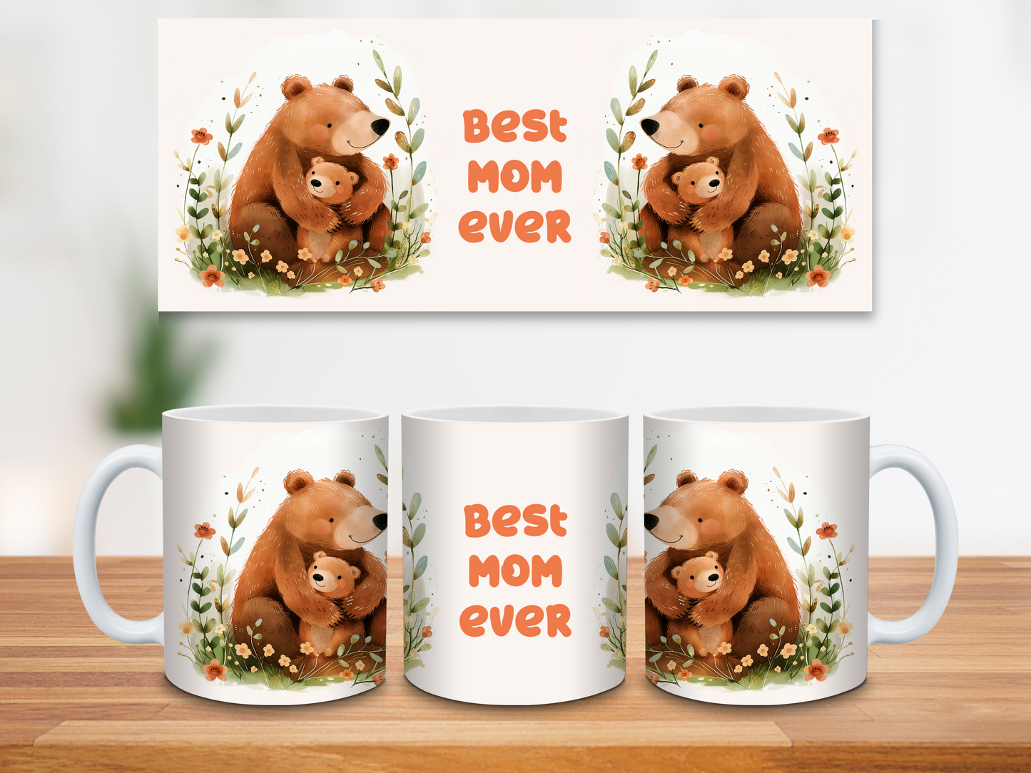 Best Mom Ever Bear Mug