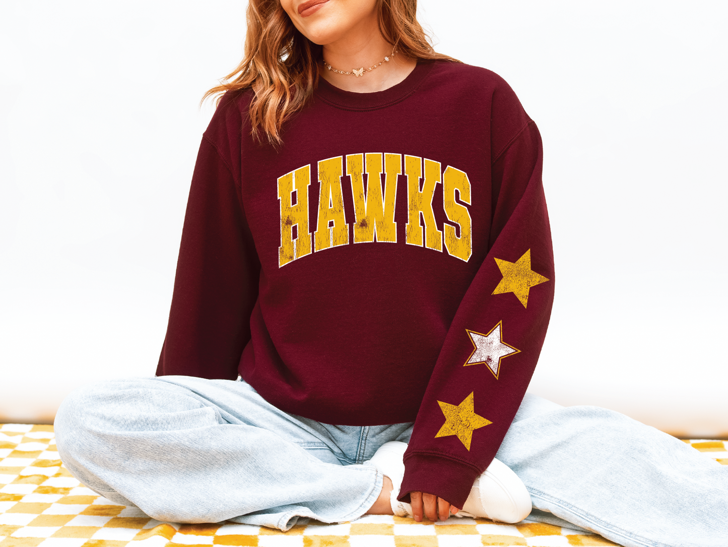 Ankeny Hawks Star Sleeve Sweatshirt