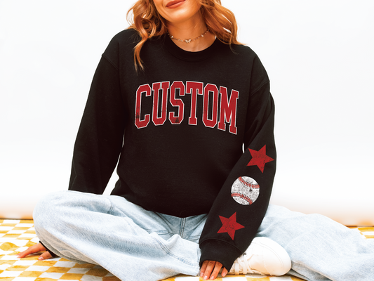 Custom Team Baseball Sleeve Sweatshirt