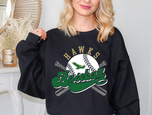 WG Hawks Retro Baseball Sweatshirt