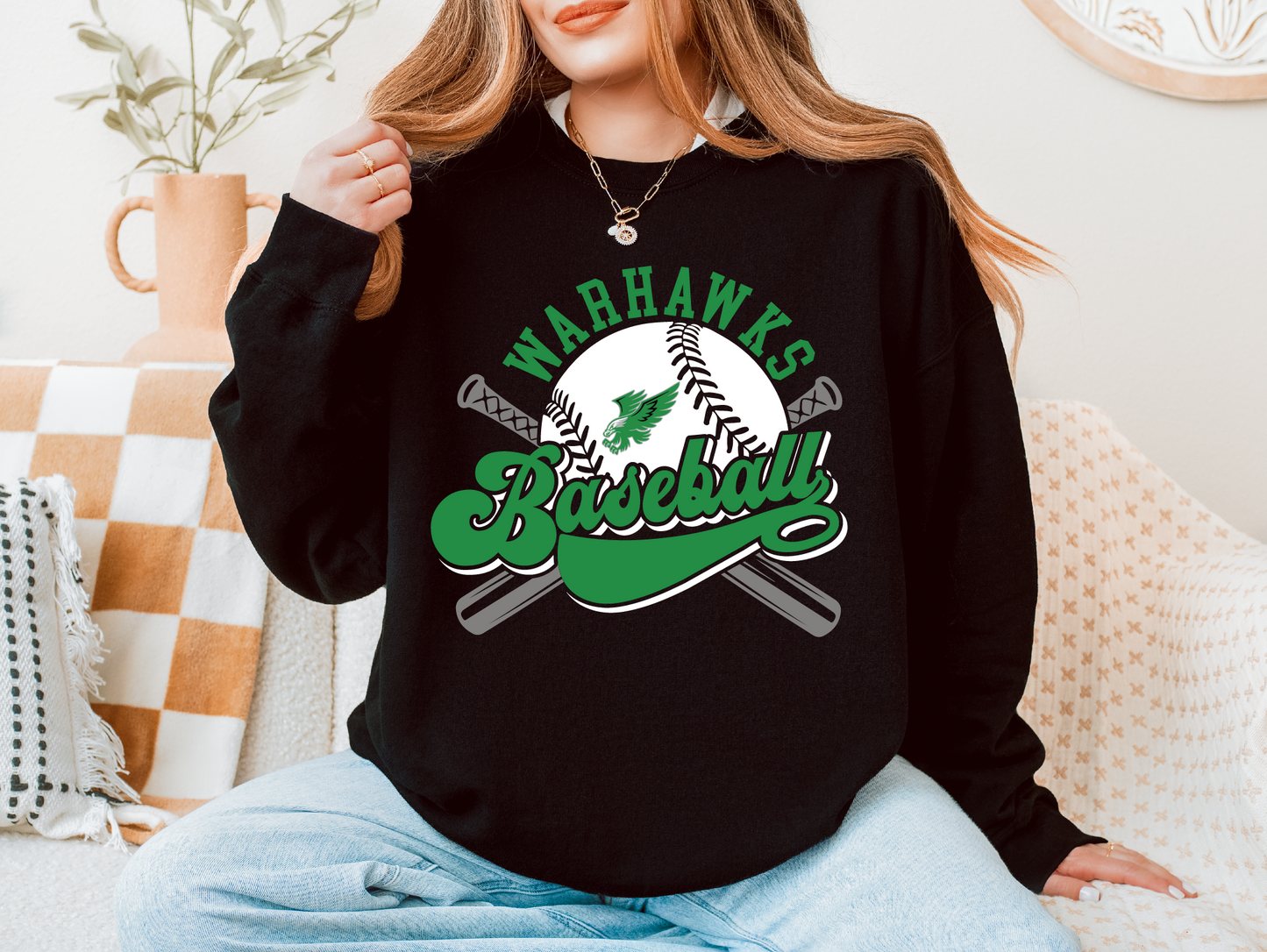 SEW Warhawks Retro Baseball Sweatshirt