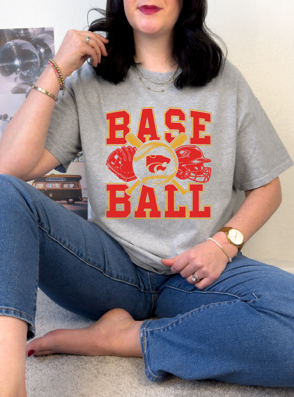 Carlisle Wildcats Baseball Stack T-Shirt