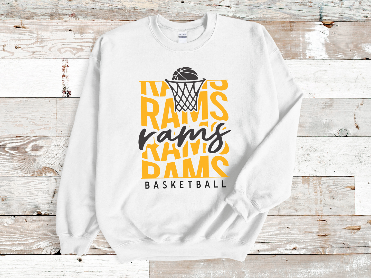 Stacked Rams Basketball Sweatshirt