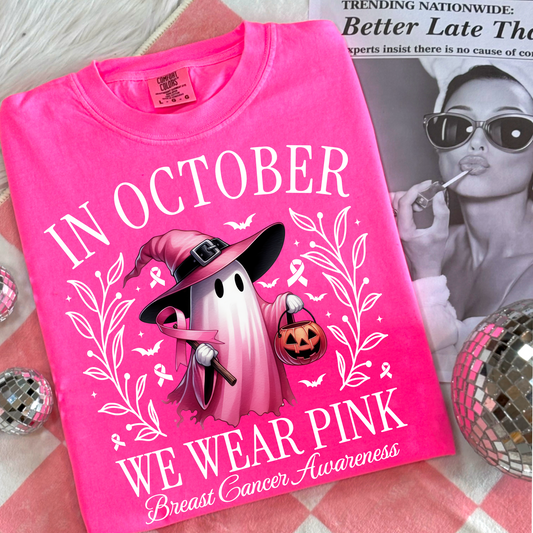 In October We Wear Pink Ghost T-shirt