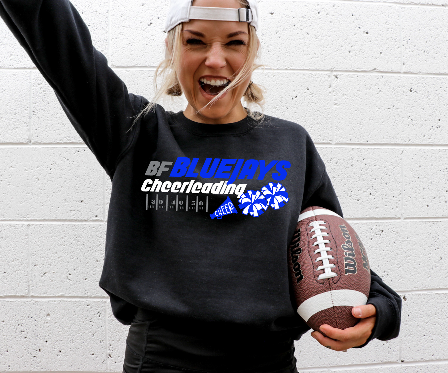 BF Bluejays Football Cheer Sweatshirt