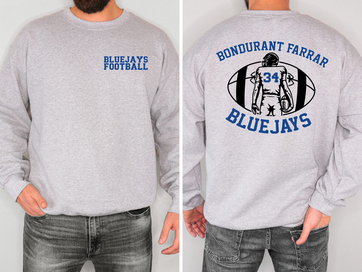 Football Personalized Bluejays Sweatshirt