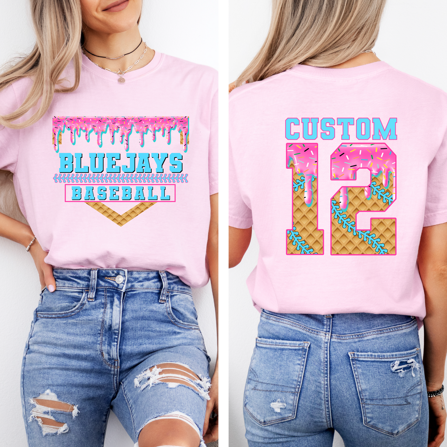 Baseball Drip Bluejays T-shirt