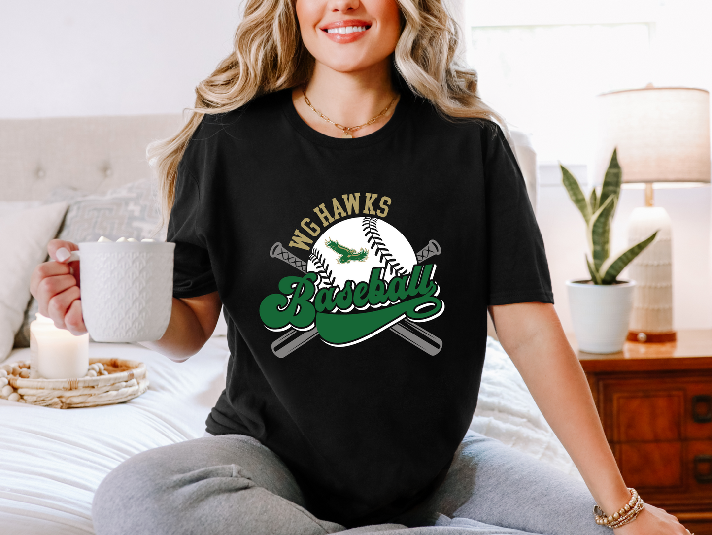 WG Hawks Retro Baseball T-shirt