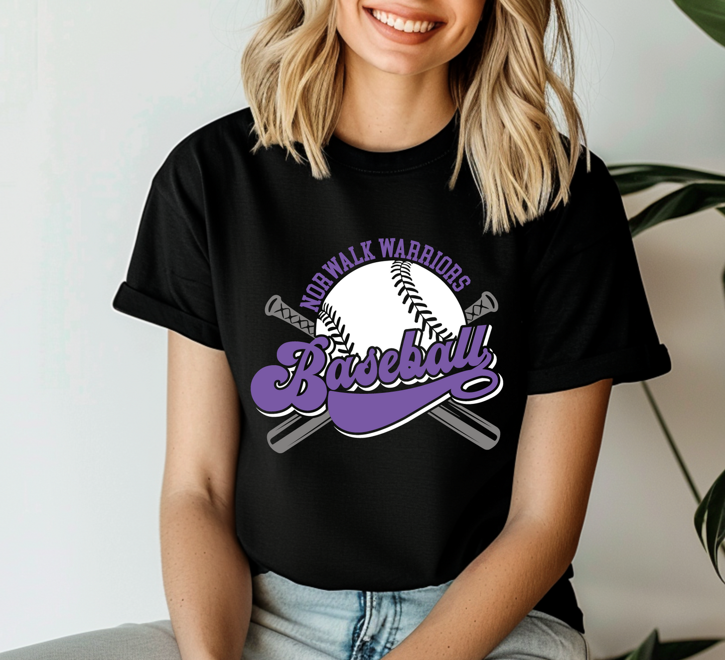 Norwalk Warriors Retro Baseball T-shirt