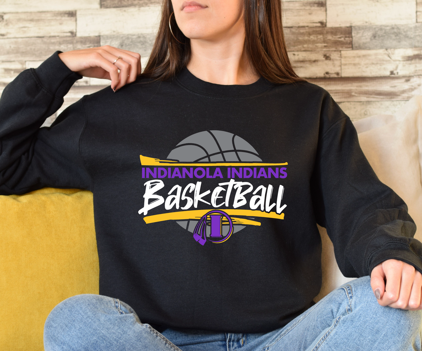 Indianola Indians Basketball Swash Sweatshirt