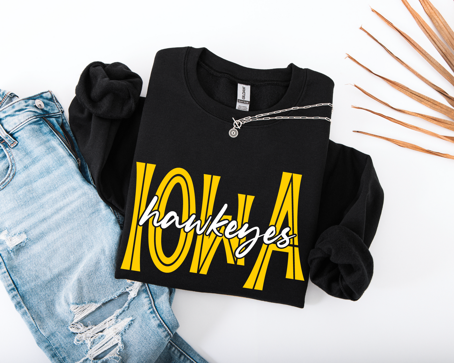 Iowa Hawkeyes Overlay Sweatshirt