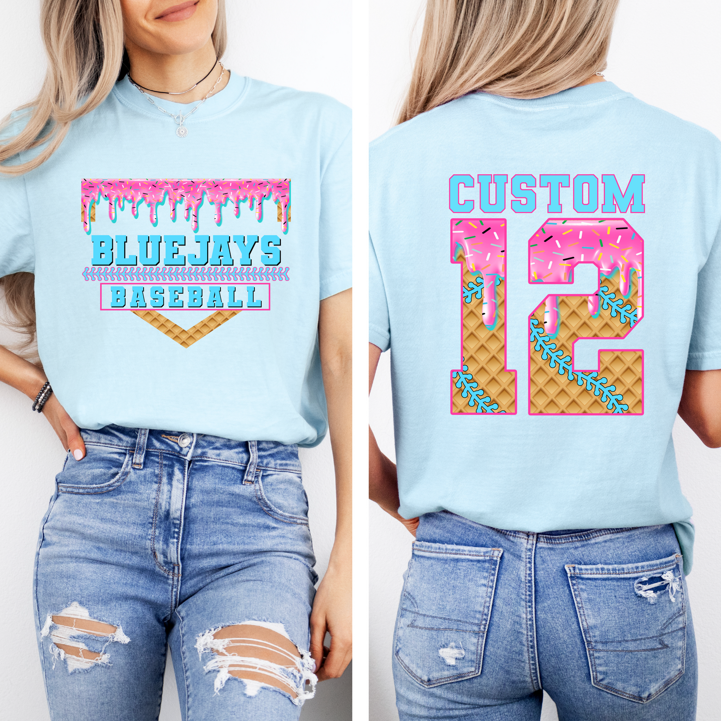 Baseball Drip Bluejays T-shirt