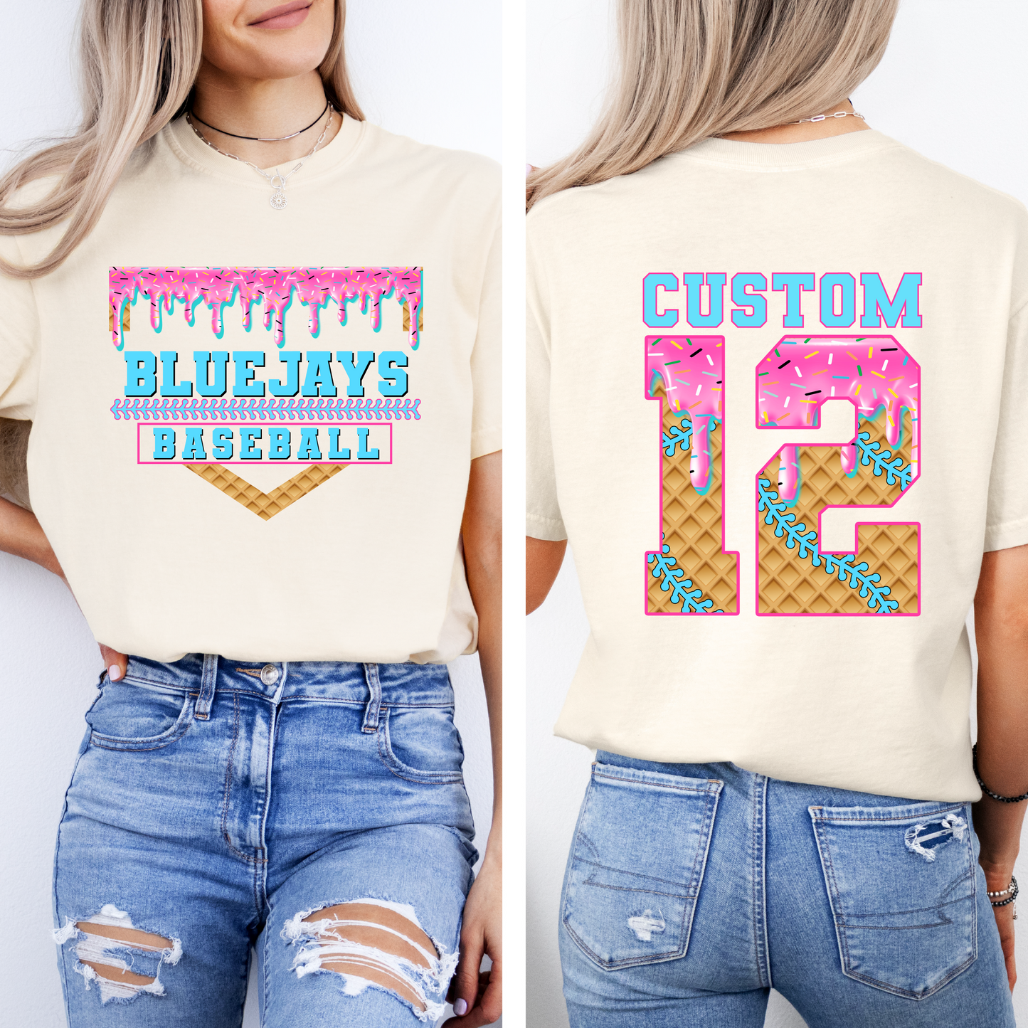 Baseball Drip Bluejays T-shirt