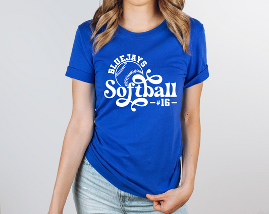 Softball Vintage Bluejays T-shirt