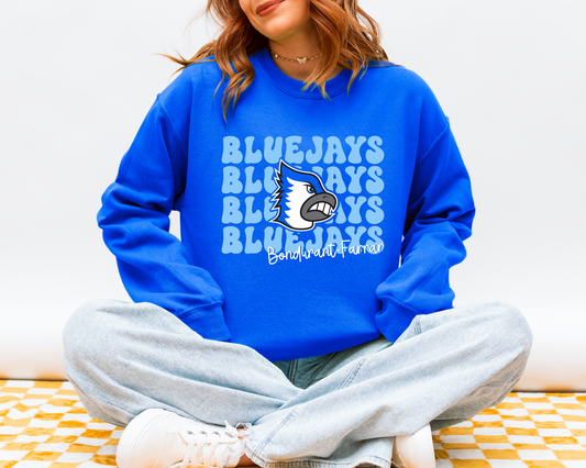 Retro Groovin' Bluejays Sweatshirt