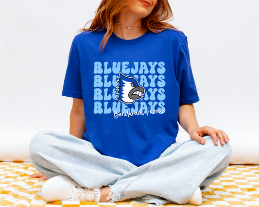 Retro Groovin' Bluejays T-shirt