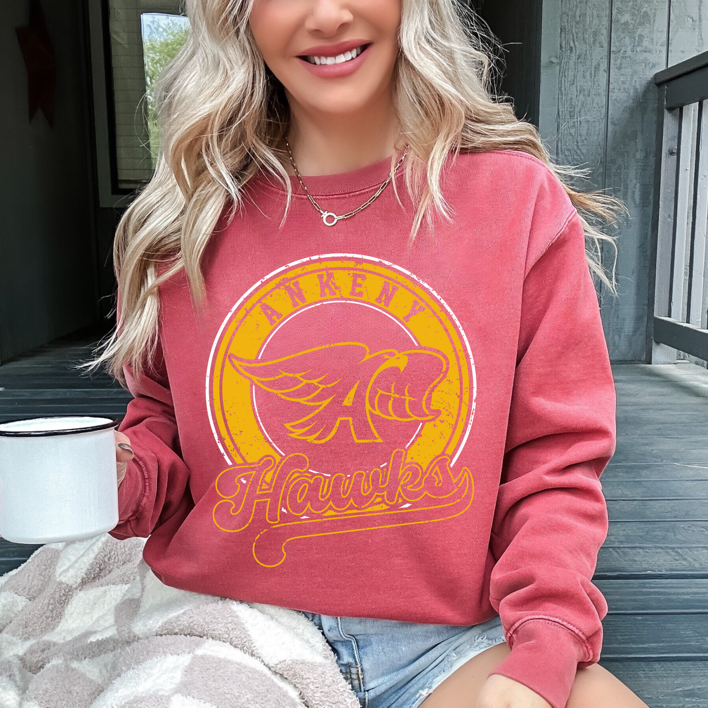 Throwback Ankeny Hawks Premium Sweatshirt