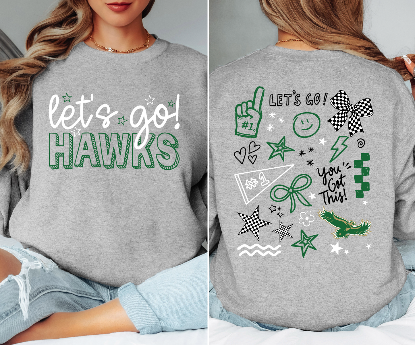 Let's Go WG Hawks Doodle Sweatshirt
