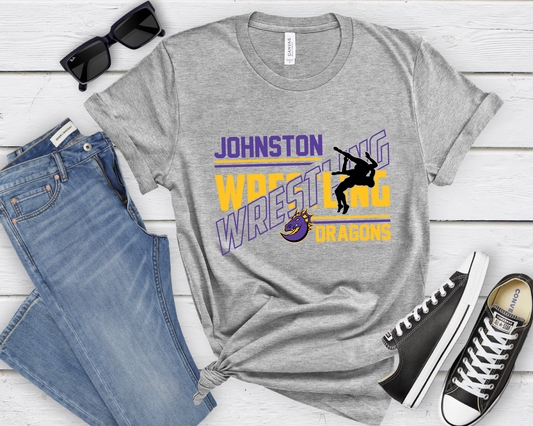 Johnston Dragons Slanted Wrestling T-Shirt