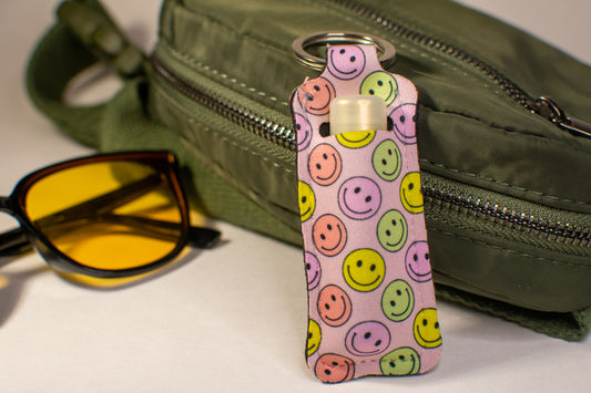 Smiley Lip Balm Keychain